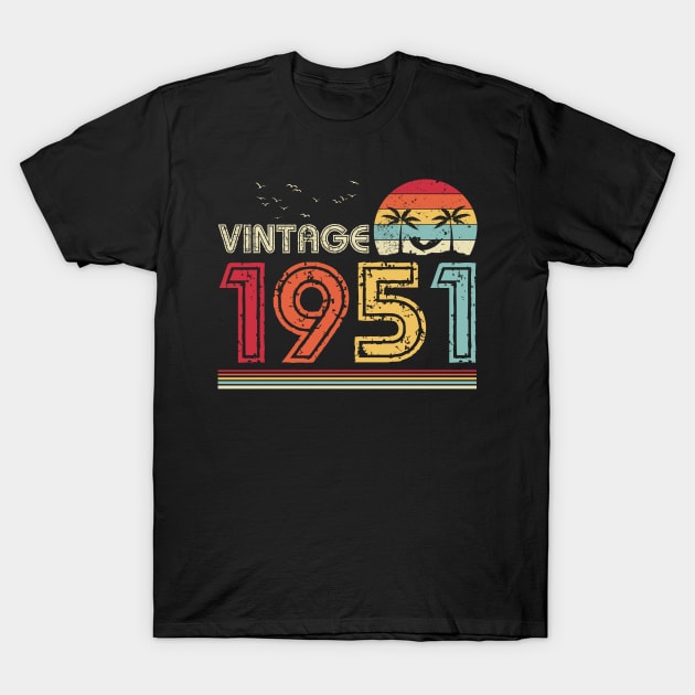 Vintage 1951 Limited Edition 70th Birthday Gift 70 Years Old T-Shirt by Penda